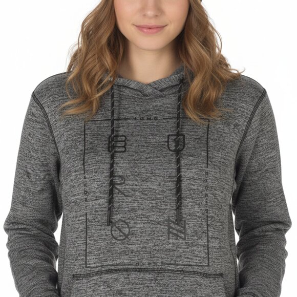 Burton Women’s Gray Pullover Hoodie Sweatshirt Size M Soft Fleece - Picture 1 of 15